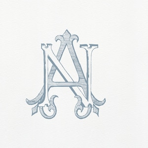 AN Vintage Monogram · NA duogram · AN Classic Wedding Monogram · Interlocking Two Letter Monogram