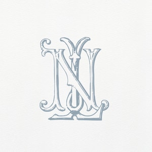 Vintage LN/NL Interlocking Monogram: Classic Wedding Duogram (Digital Files)