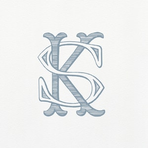 Vintage KS Monogram: Interlocking Wedding Duogram (Digital Files)
