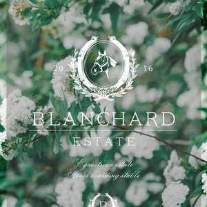 Equestrian Estate Logo · Vintage Logo Design · Monogram Logo Design · Brand Design · Horse Elegant Farm Logo