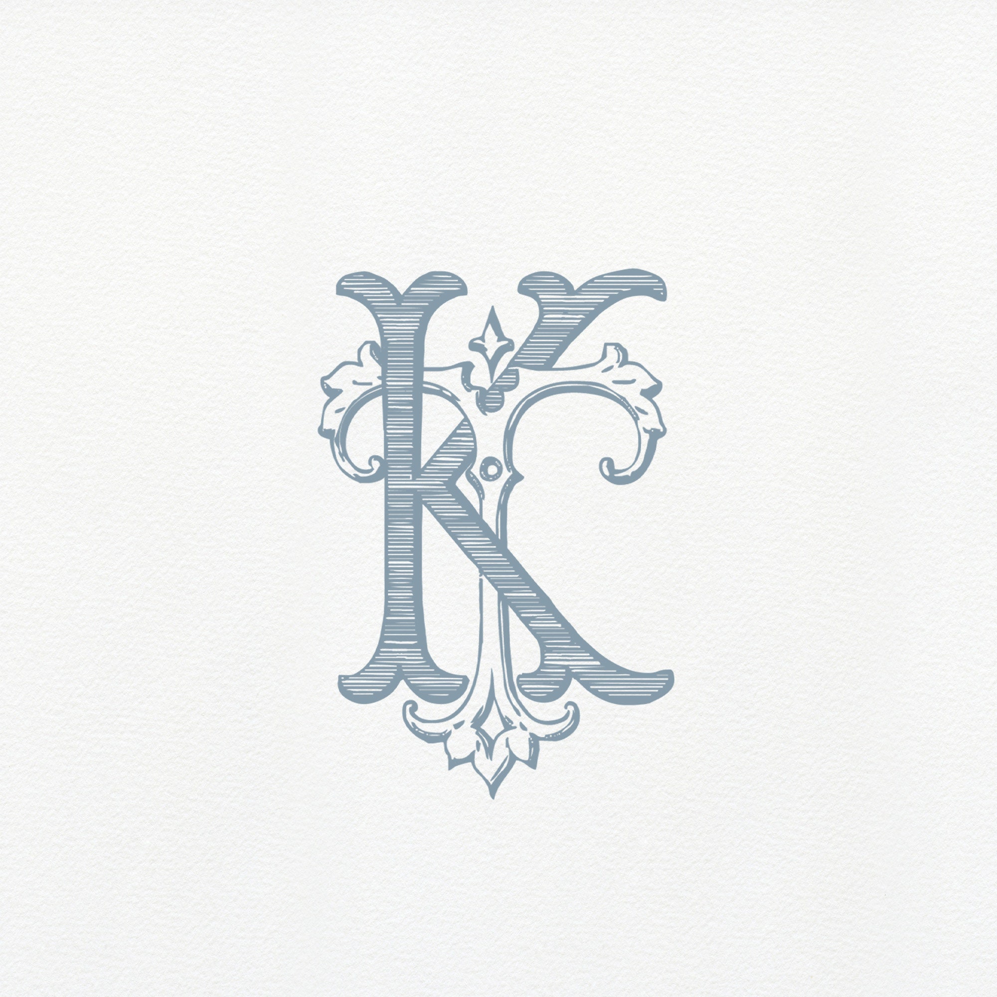 Vintage Interlocking KT/TK Monogram: Classic Wedding Duogram