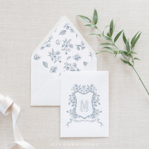 Magnolia Envelope liner to match Magnolia Vintage Crest | Magnolias Envelope Liner Pattern