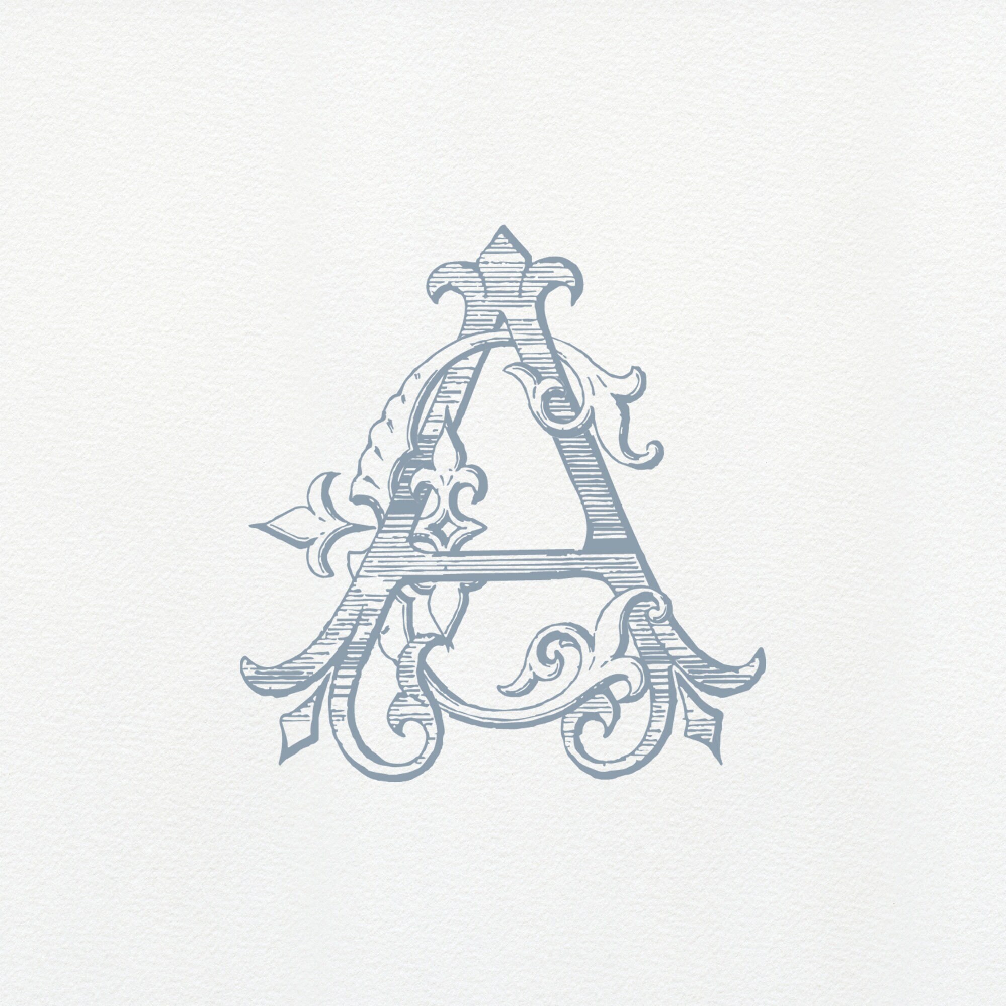 AC Vintage Wedding Monogram · CA Classic Monogram · Vintage Monogram · Interlocking Two Letter Monogram · 2 letter monogram · duogram ac ca