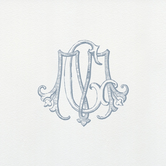 Digital Wedding Monogram GM MG Wedding Monogram Vintage 