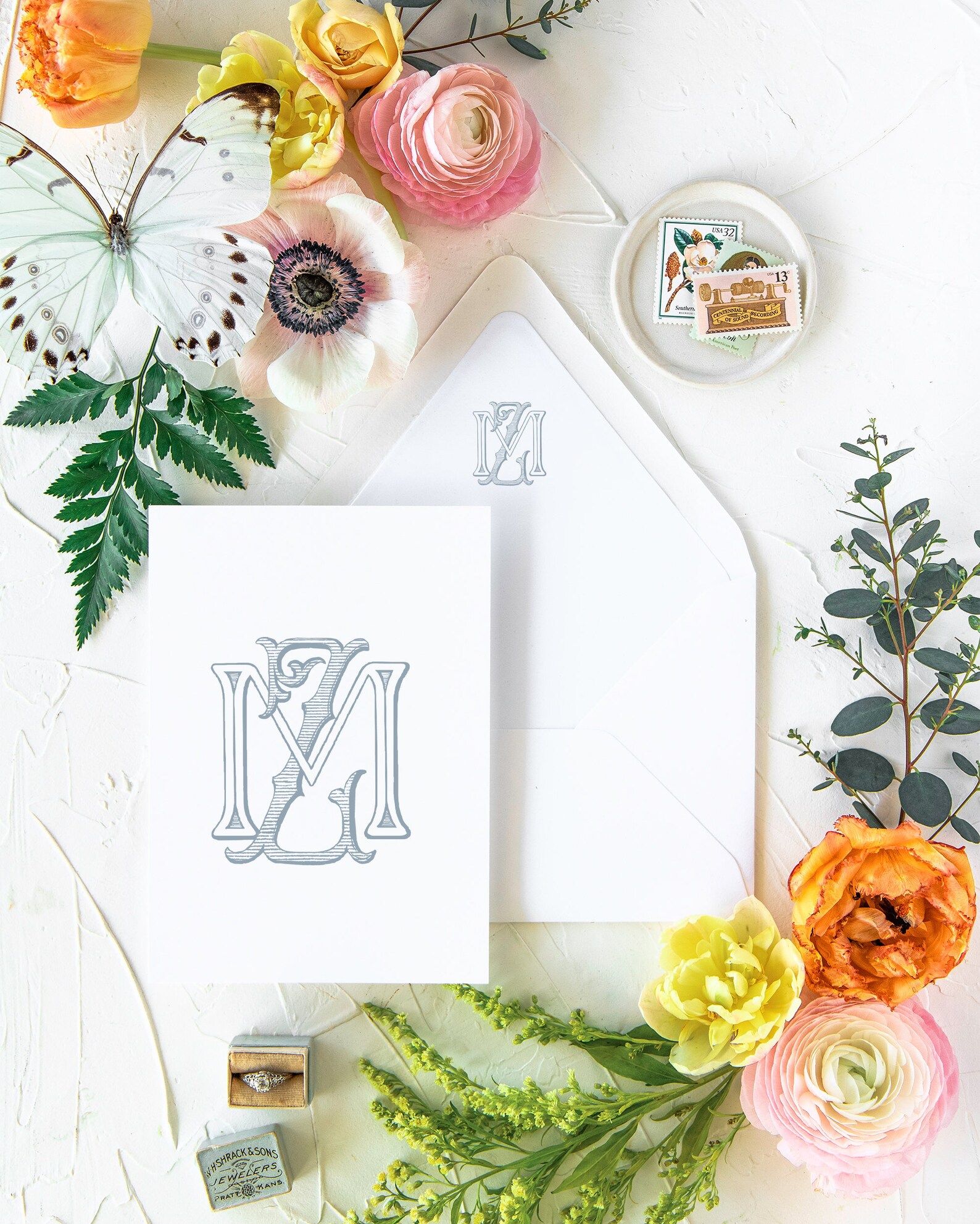 Vintage Interlocking MZ Monogram: Classic Wedding Duogram (digital ...