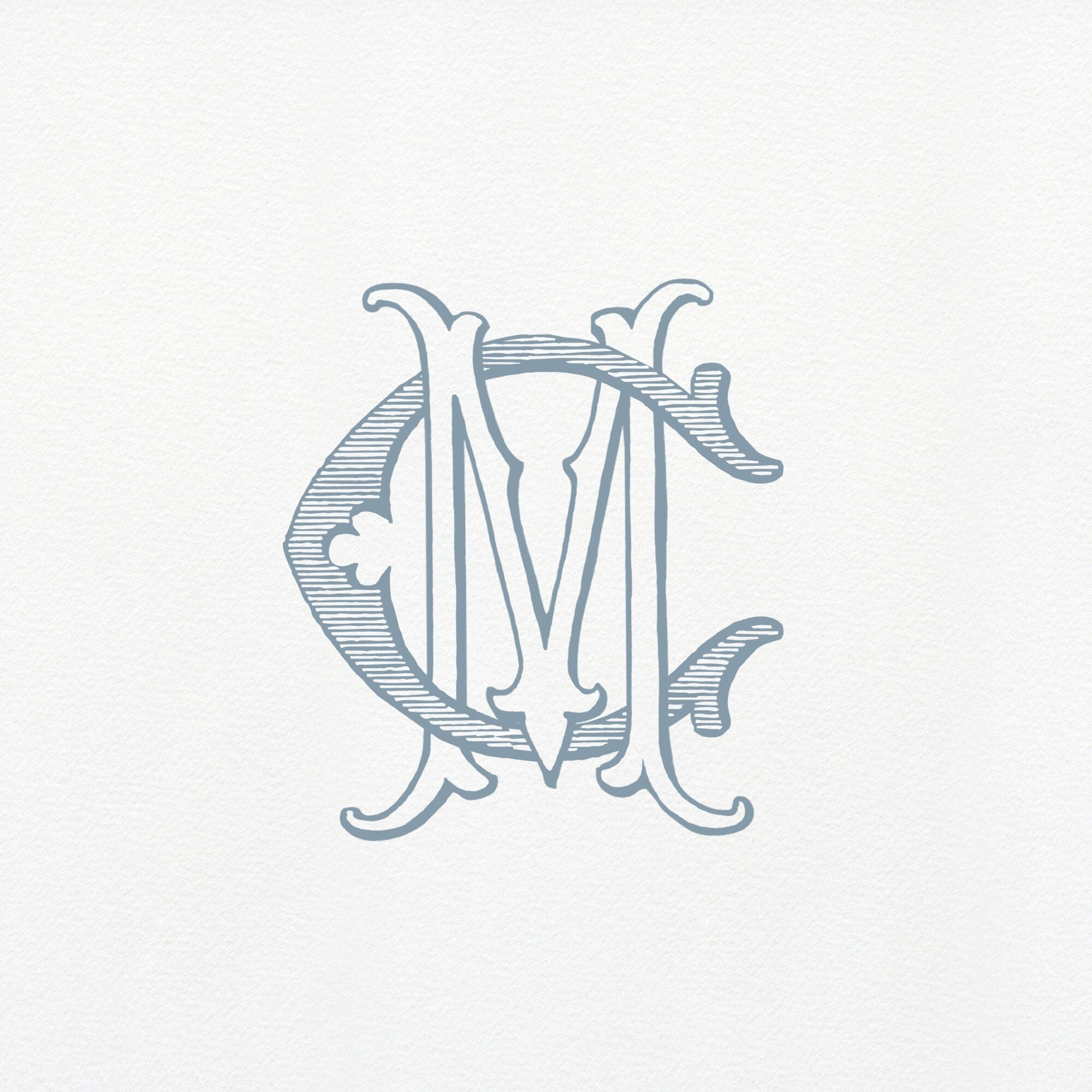 CM Vintage Monogram · MC duogram · CM Antique Classic Wedding Monogram · Interlocking Two Letter Monogram Striped