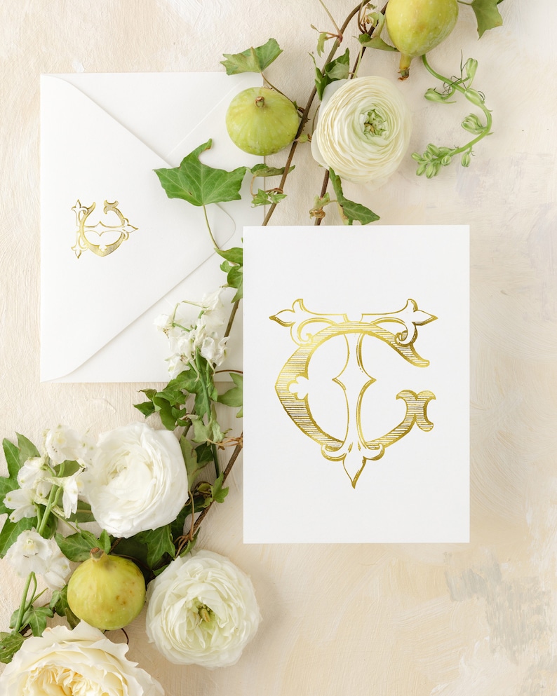 Vintage Interlocking GT Monogram: Classic Wedding Duogram (digital ...