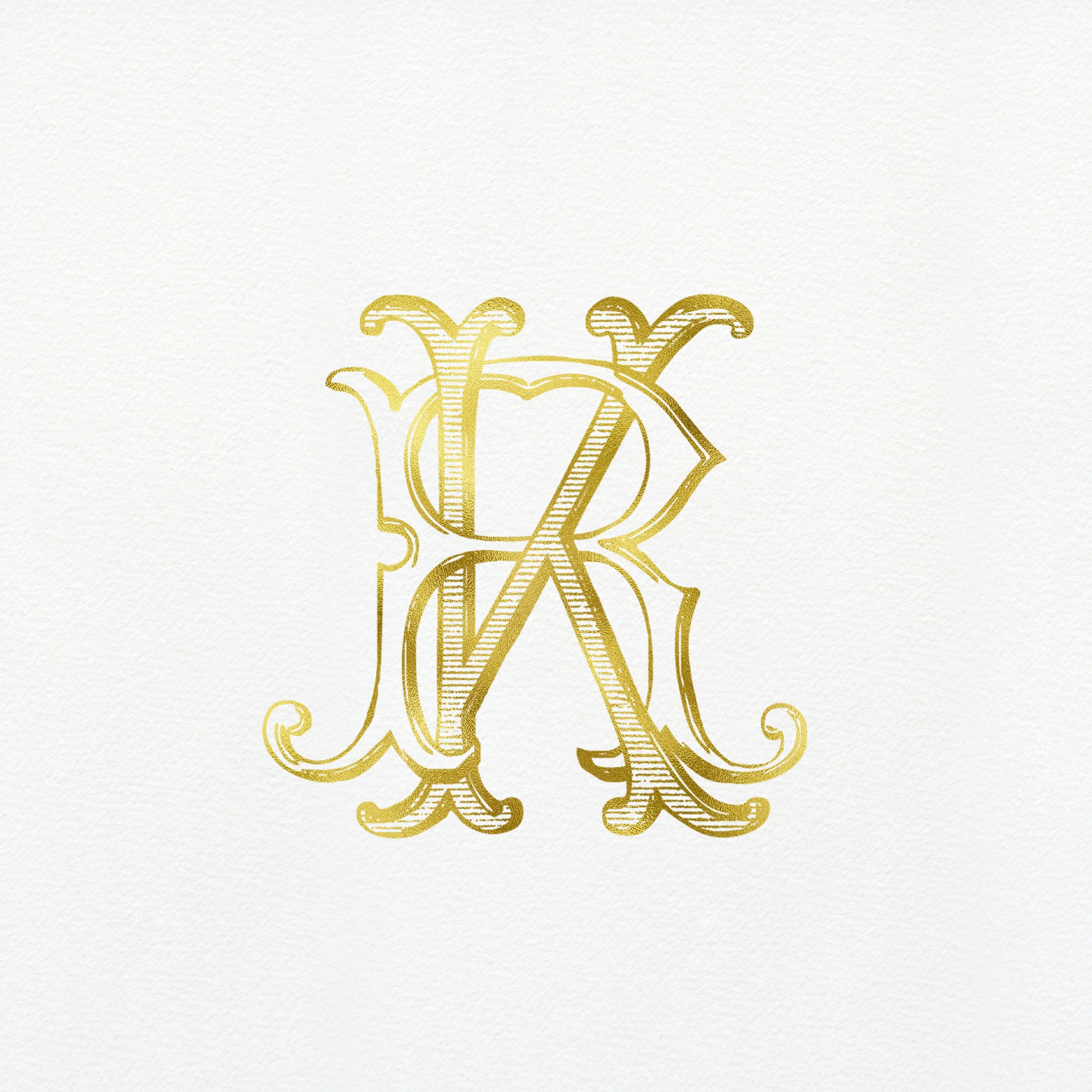 Monogram For Rk Vintage KR RK Monogram: Classic Interlocking Wedding Duogram (digital ...
