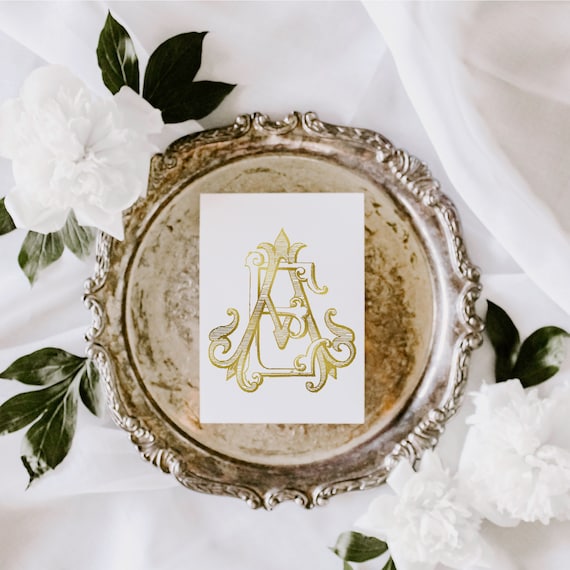 antique initial・monogram motif..:⋈*2個セット