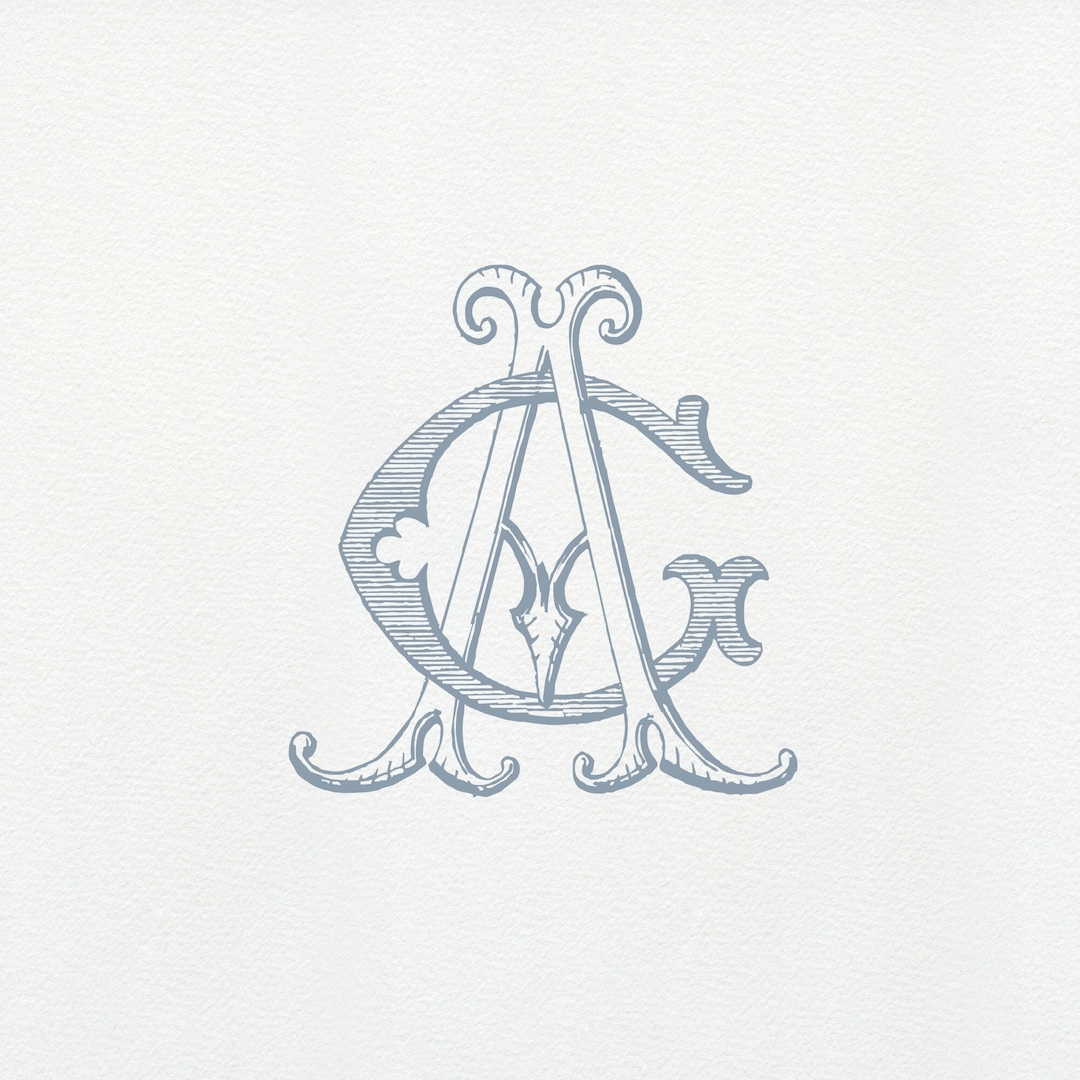 AG Classic Monogram · GA Wedding Monogram · Vintage Monogram · Classic ...
