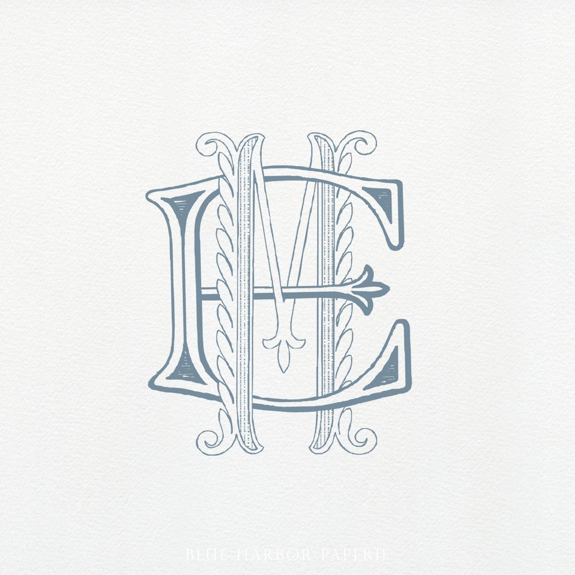 Vintage EM/ME Interlocking Monogram: Classic Wedding Duogram (digital ...