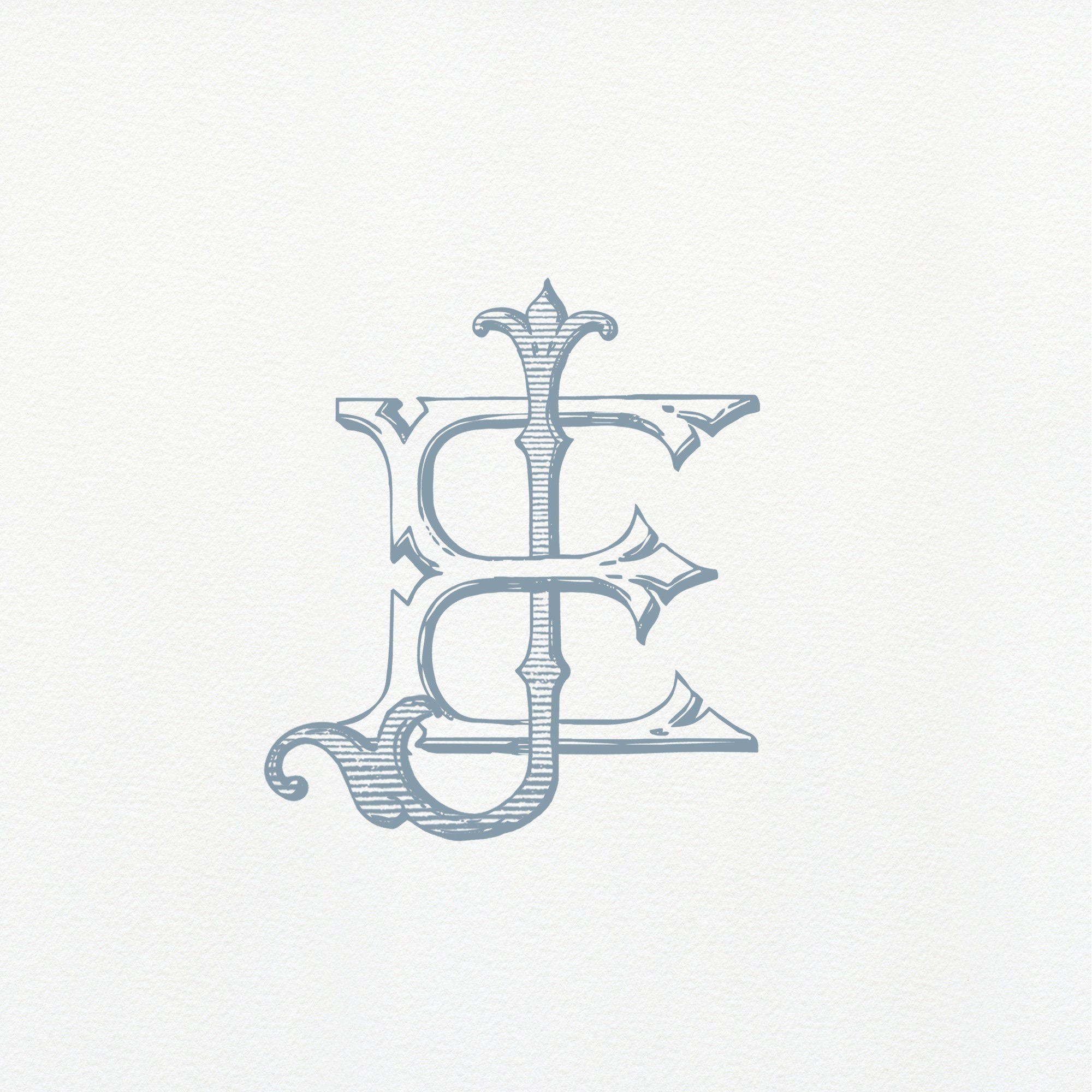 Vintage Interlocking EJ Monogram: Classic Wedding Duogram (digital ...