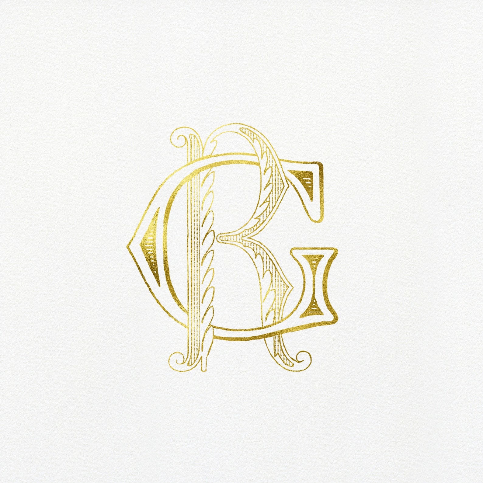 Vintage GR/RG Interlocked Monogram: Classic Wedding Duogram (digital ...