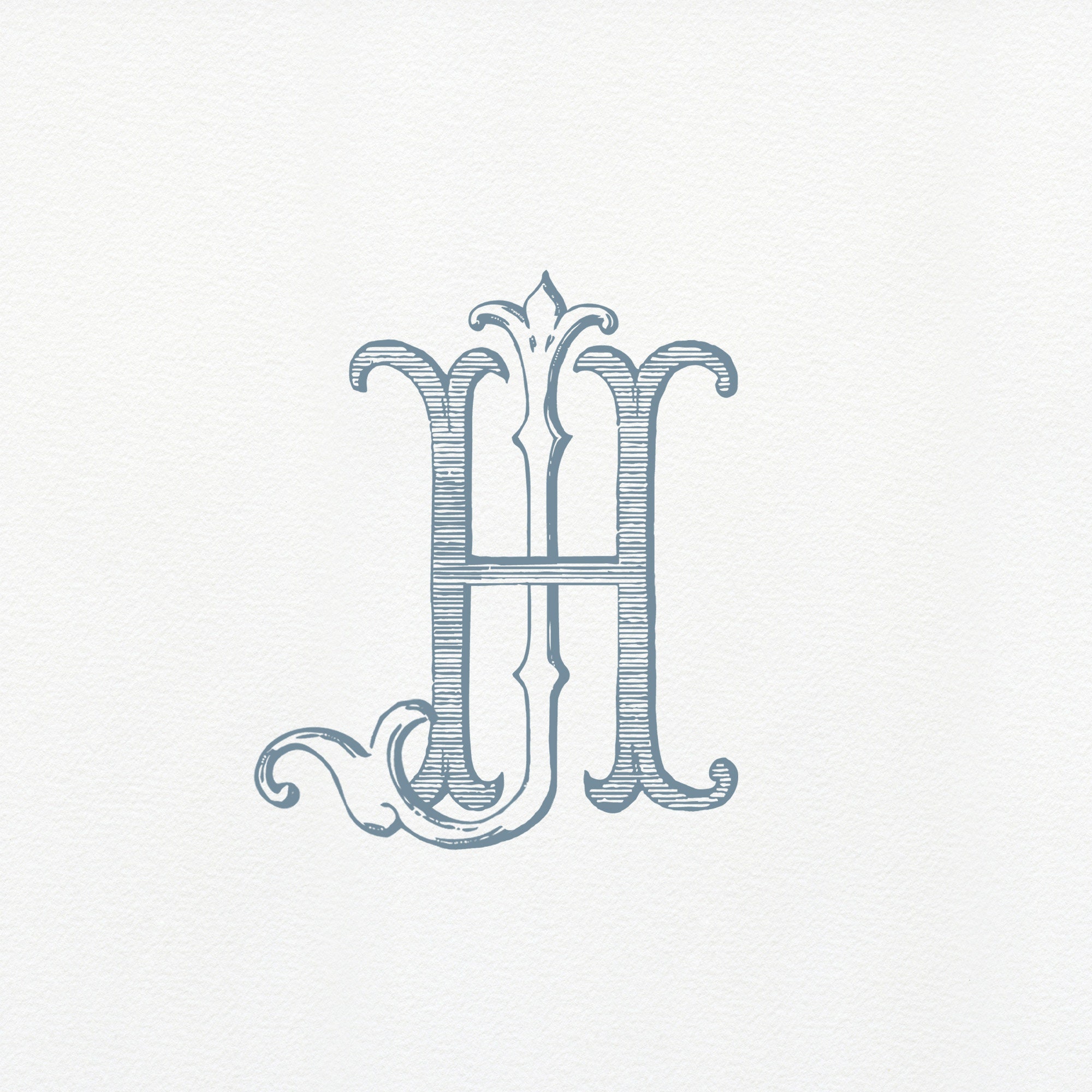 Hjs Monogram Vintage HJ Monogram: Classic Interlocking Wedding Duogram (digital ...