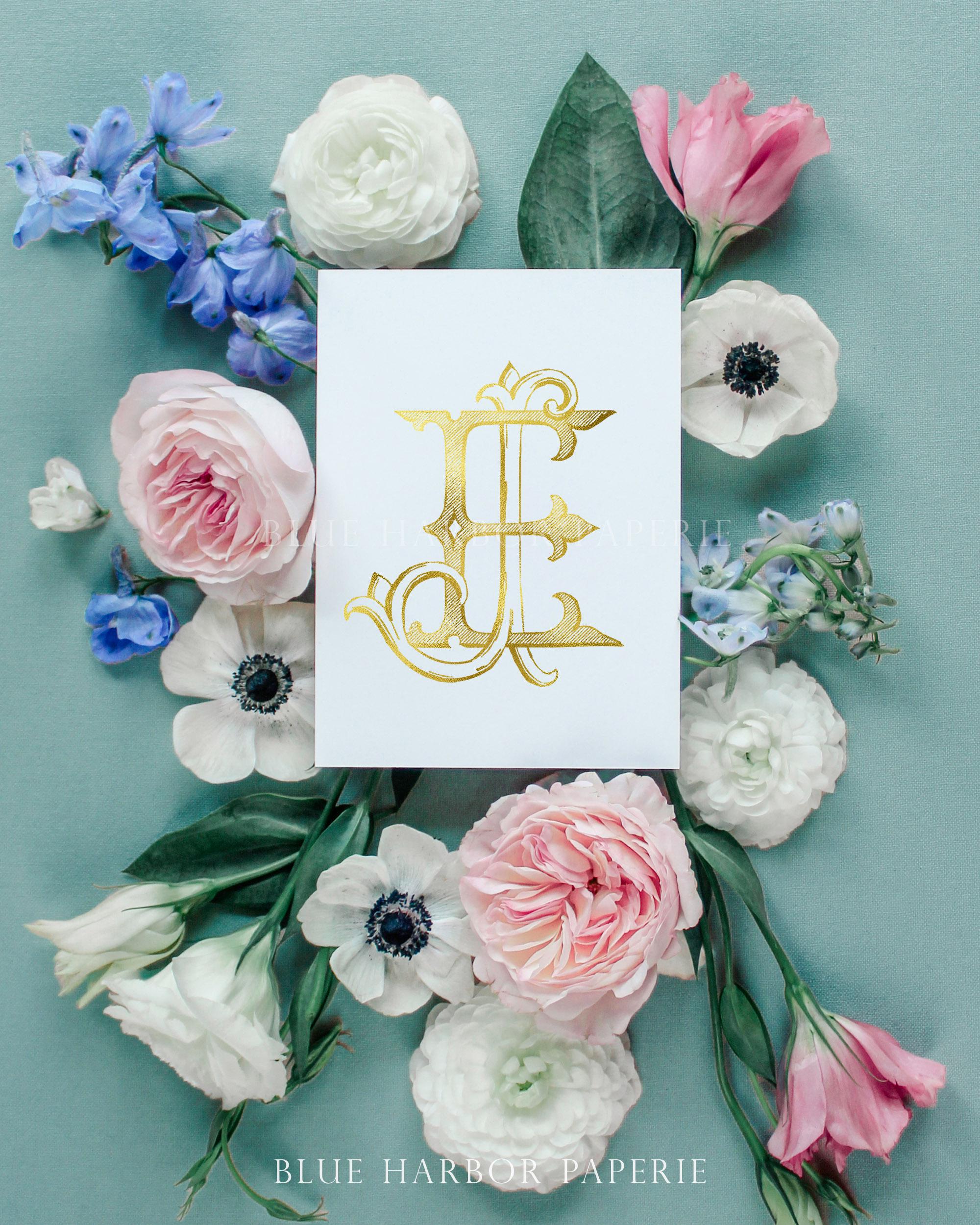 EJ Vintage Monogram · JE Duogram · EJ Classic Wedding Monogram ...