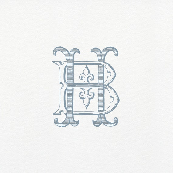 Single Felt 3 or 4 Letter Interlocking Monogram