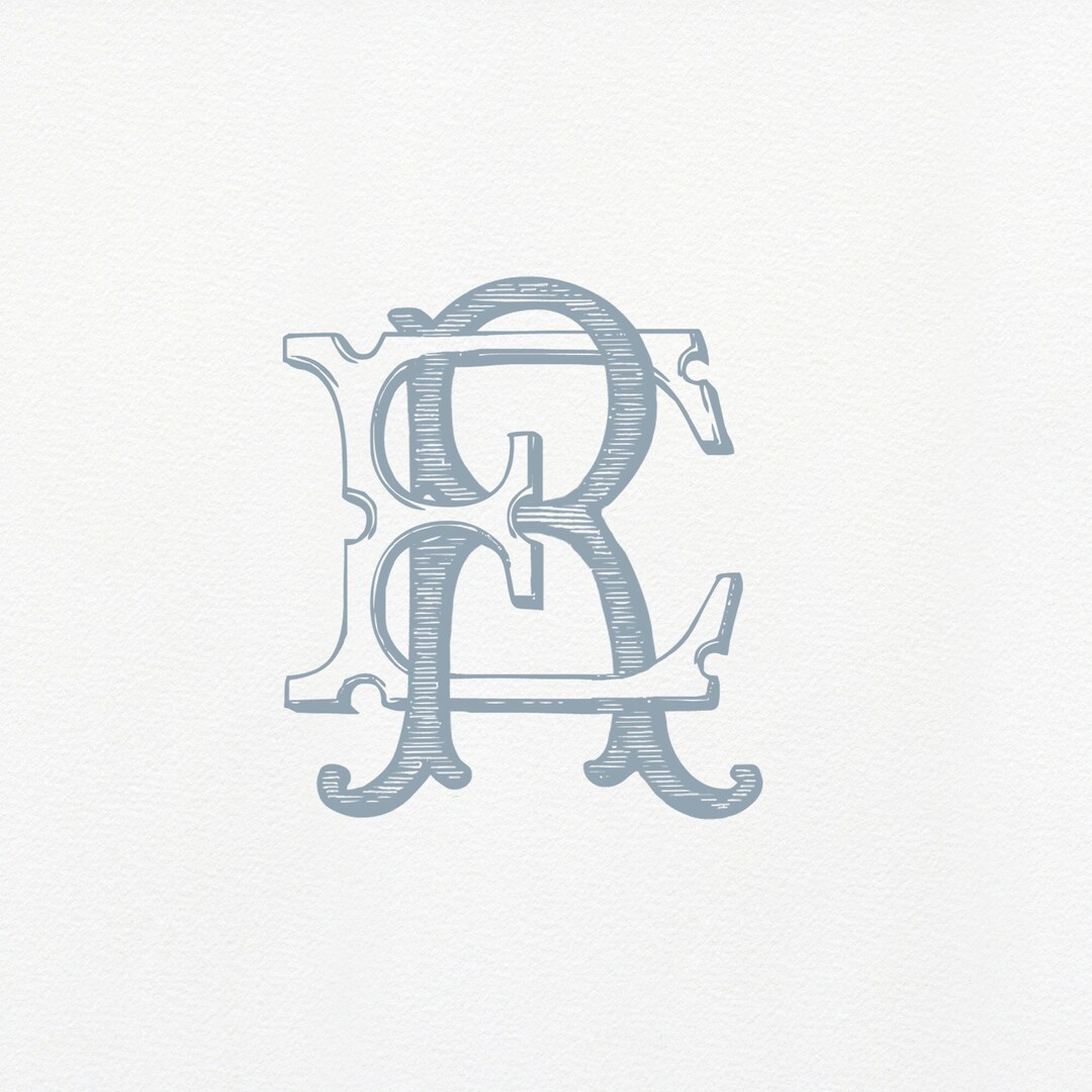 ER Classic Monogram | RE Vintage Monogram | Duogram - Etsy