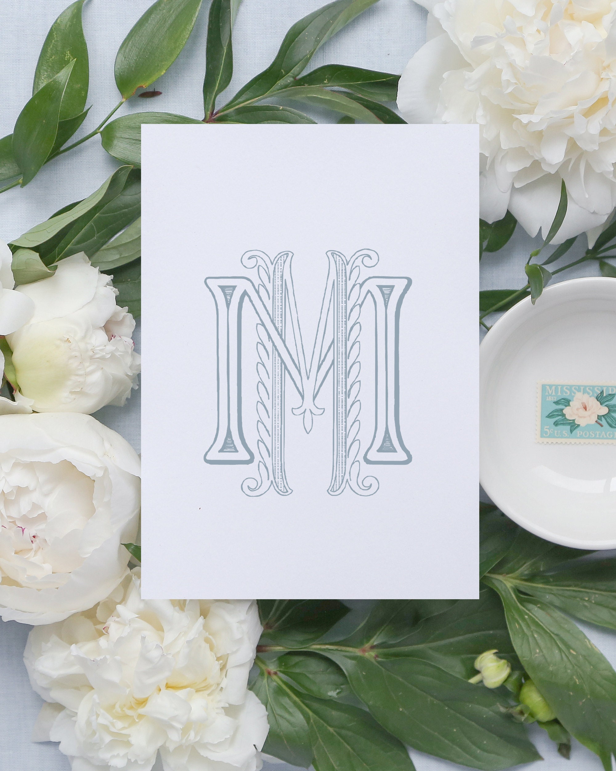 Vintage Interlocking MM Monogram: Wedding Duogram (digital Download) - Etsy