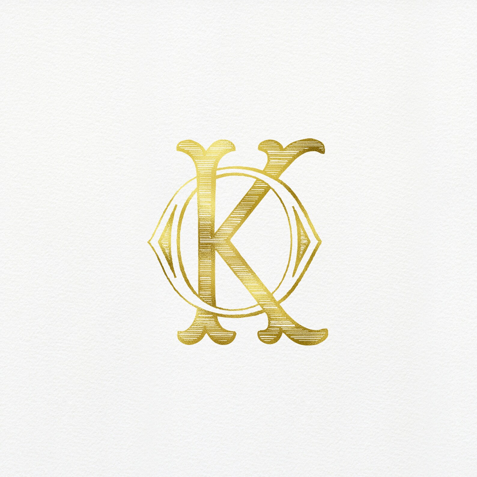 Vintage KO Monogram: Classic Interlocking Letter Design (digital ...