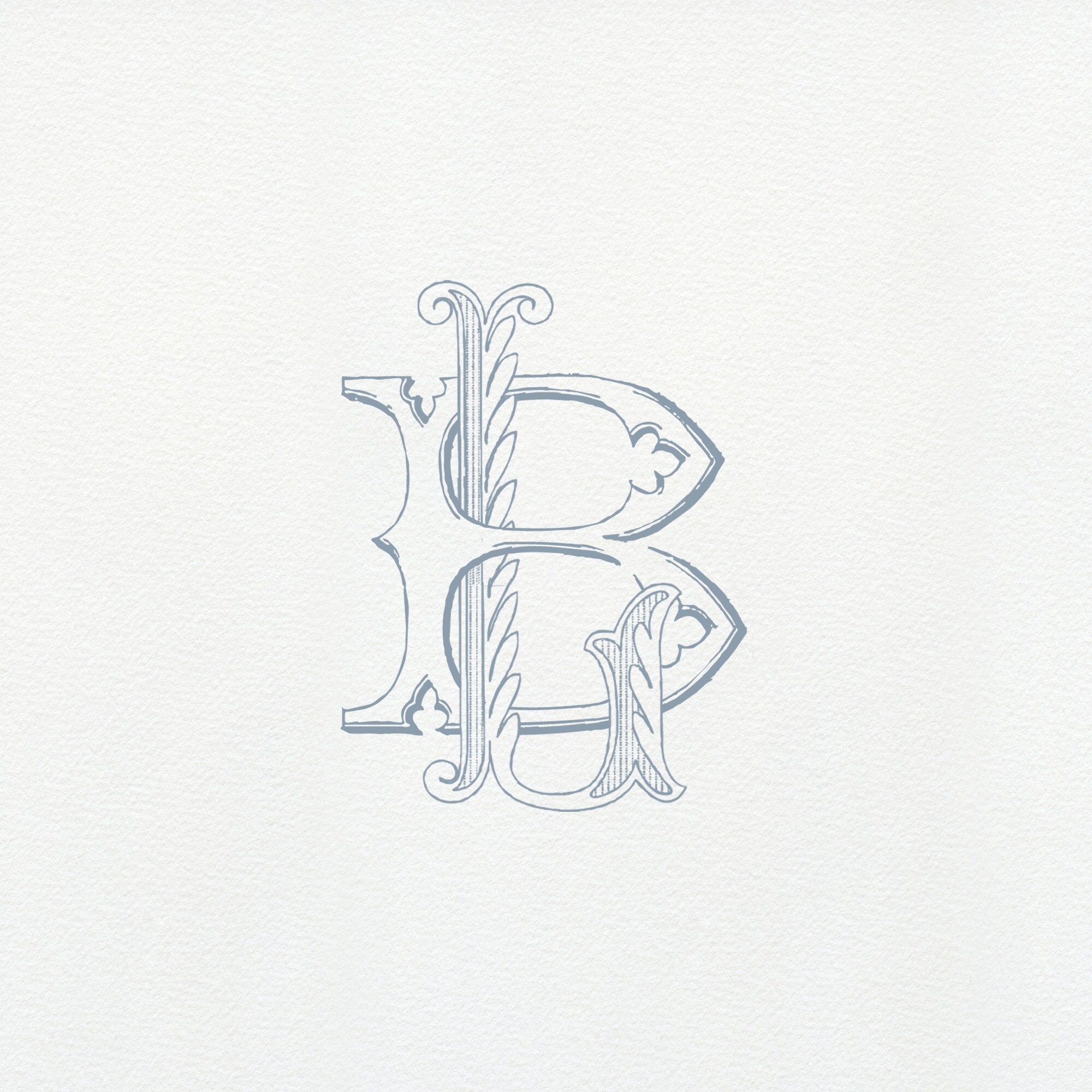 LB Classic Monogram · Wedding Monogram · Vintage Monogram · Classic Interlocking Two Letter Monogram · 2 letter monogrammed · BL duogram