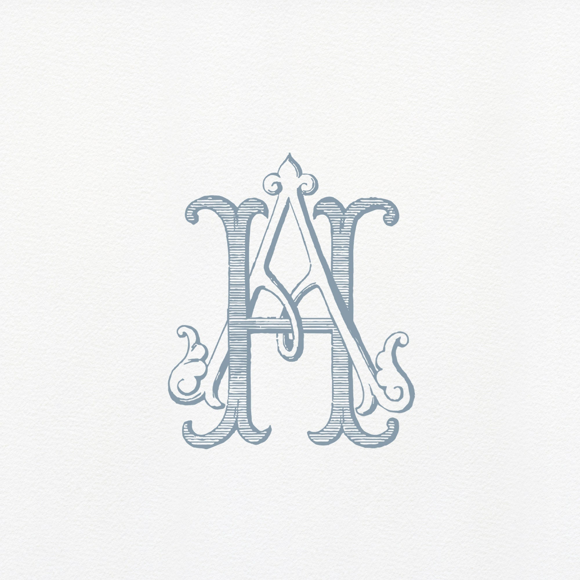 Vintage AH/HA Interlocked Monogram: Classic Wedding Duogram (digital ...