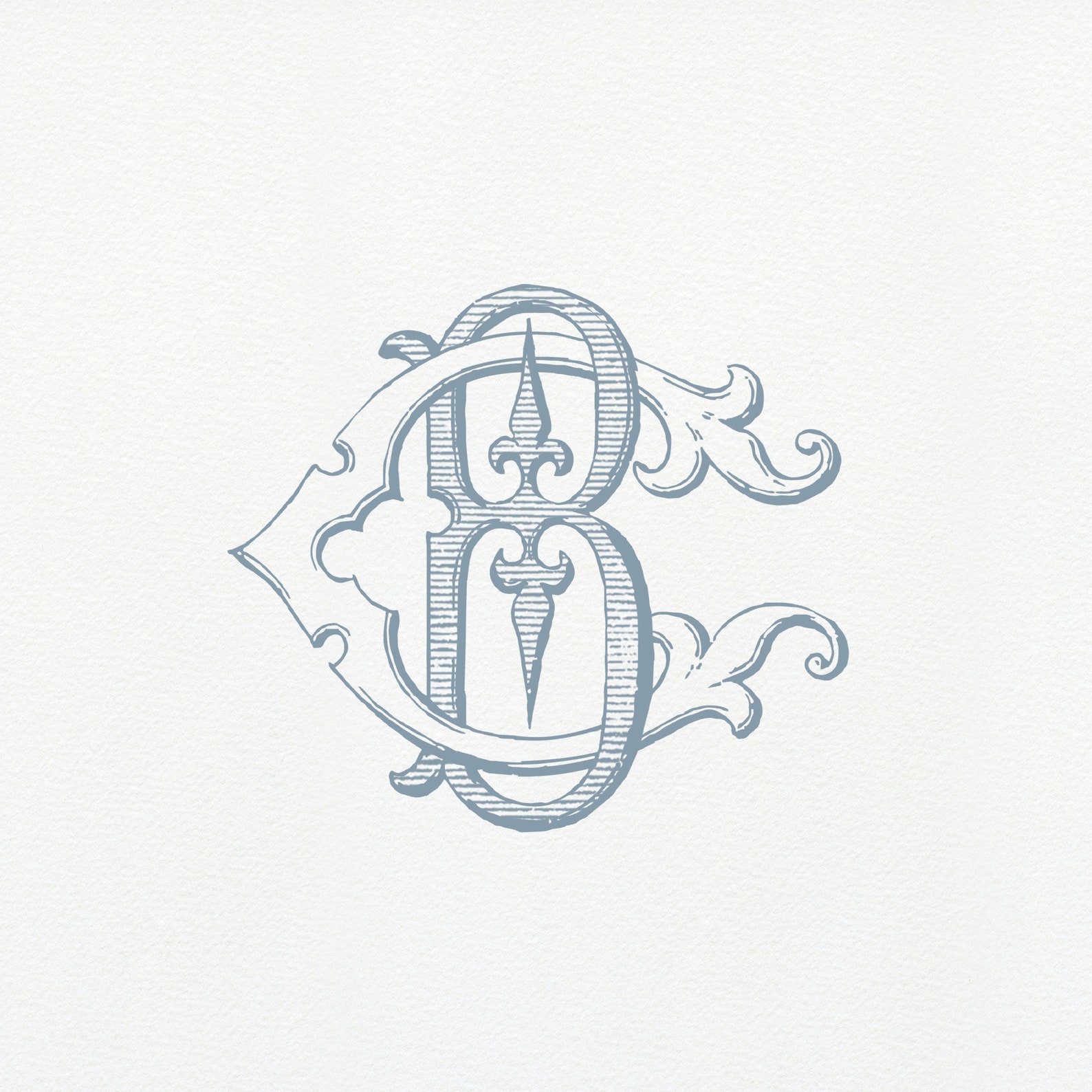 Vintage BC/CB Interlocked Monogram: Classic Wedding Duogram (digital ...