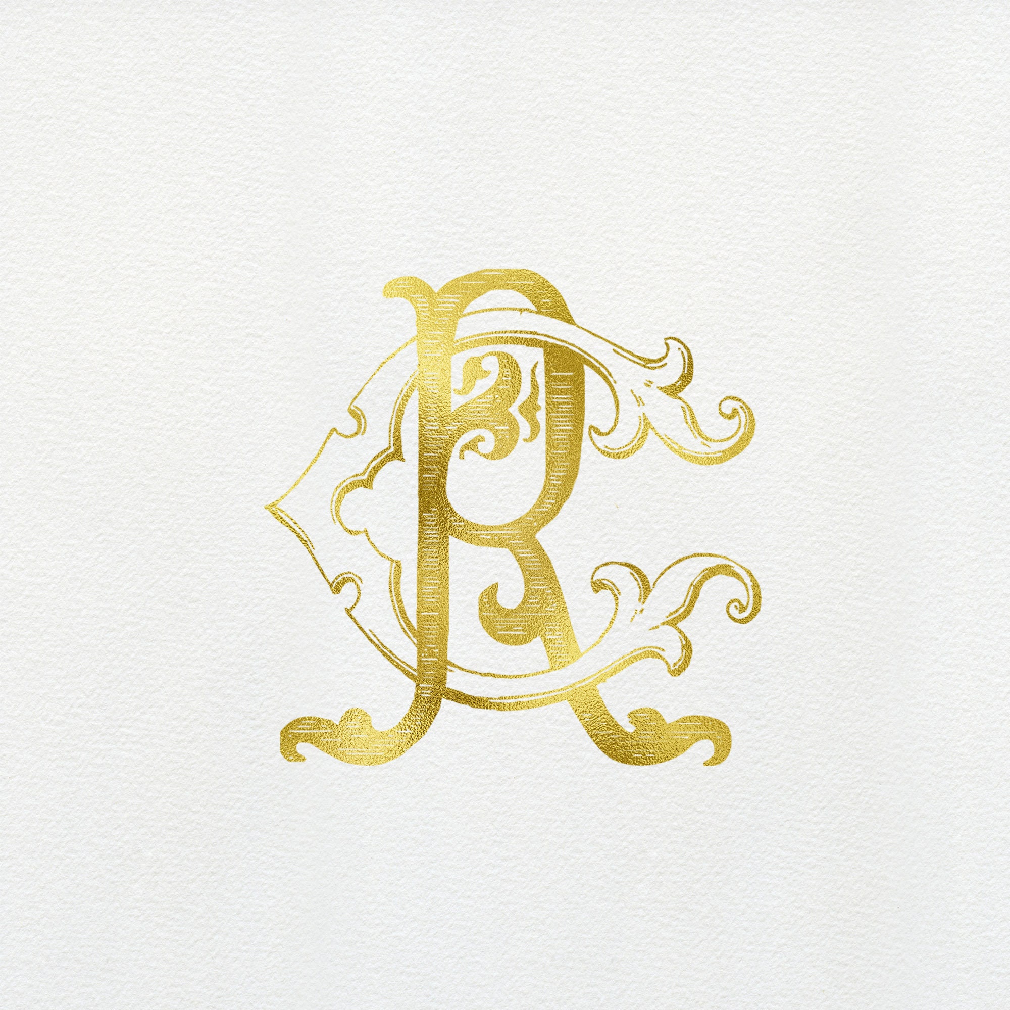 Vintage CR/RC Interlocked Monogram: Classic Wedding Duogram (digital ...