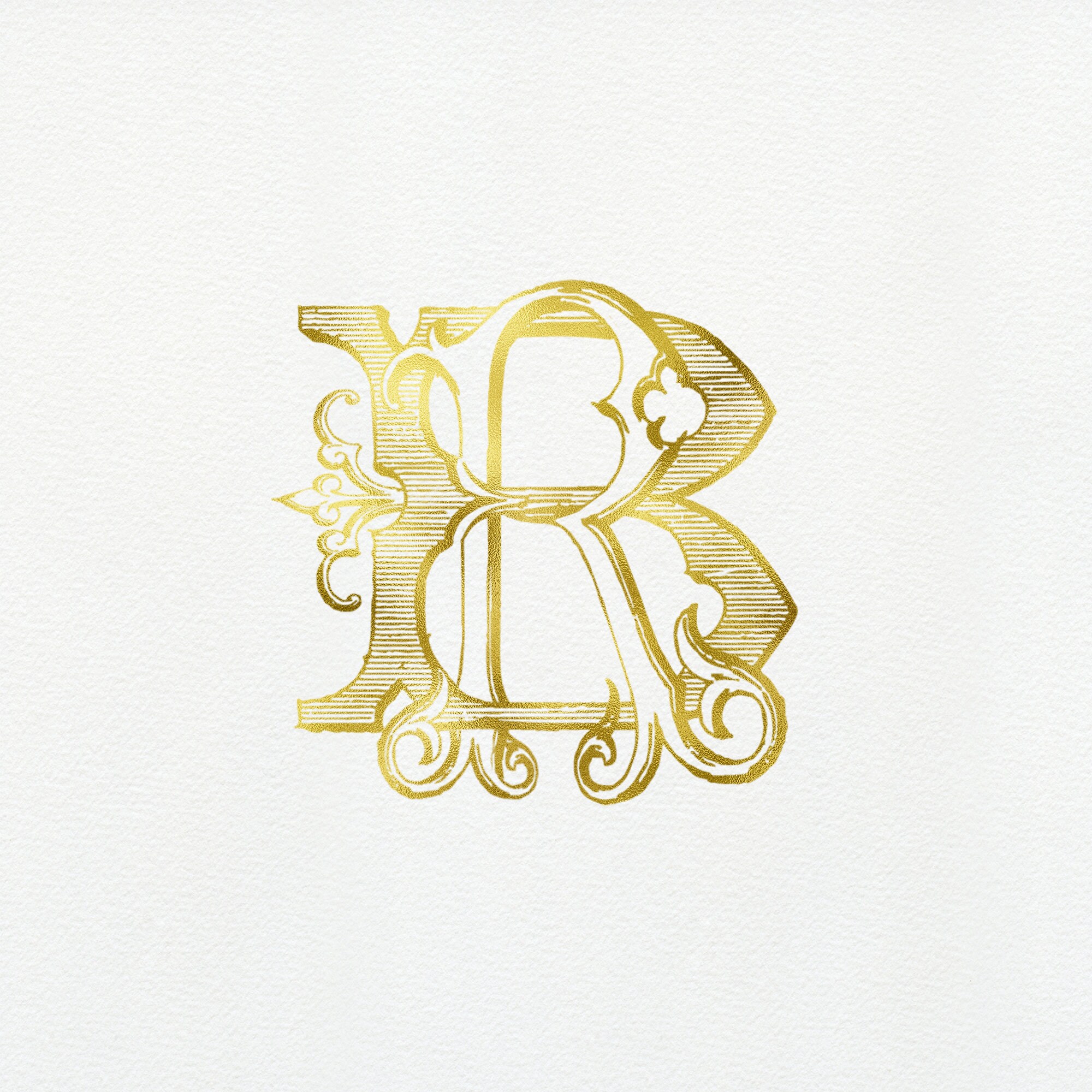 RB Vintage Wedding Monogram BR Classic Monogram Vintage - Etsy UK