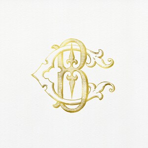 Vintage BC/CB Interlocked Monogram: Classic Wedding Duogram (digital ...