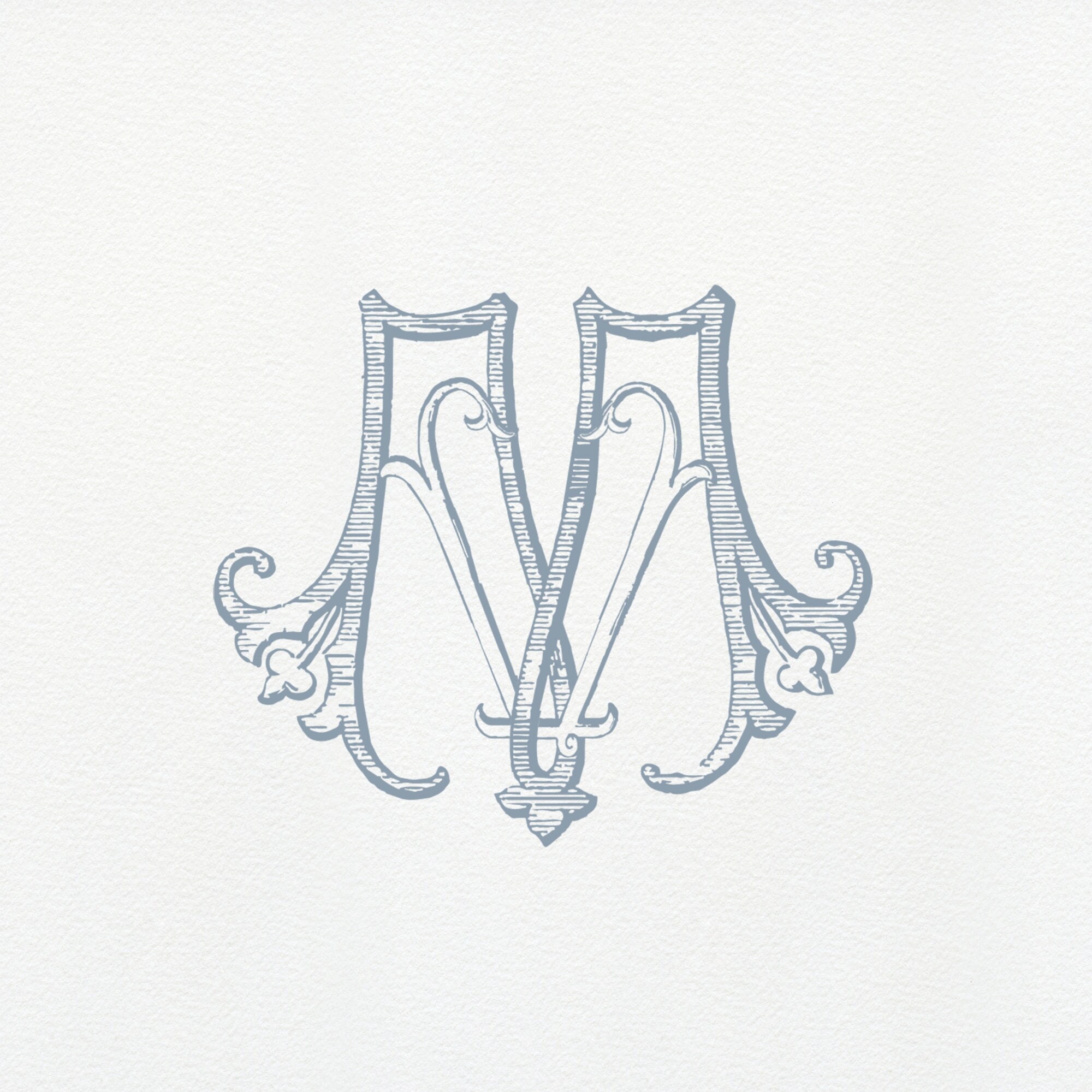 Wedding M&V Monogram · Creative Fabrica