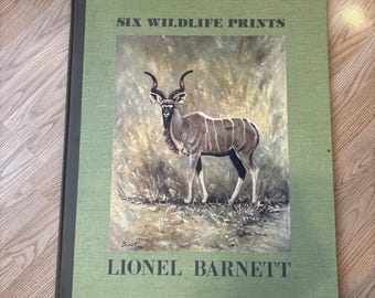 VTG Lionel Barnett Six African Wildlife Lithograph Signed Limited Edition 44/500