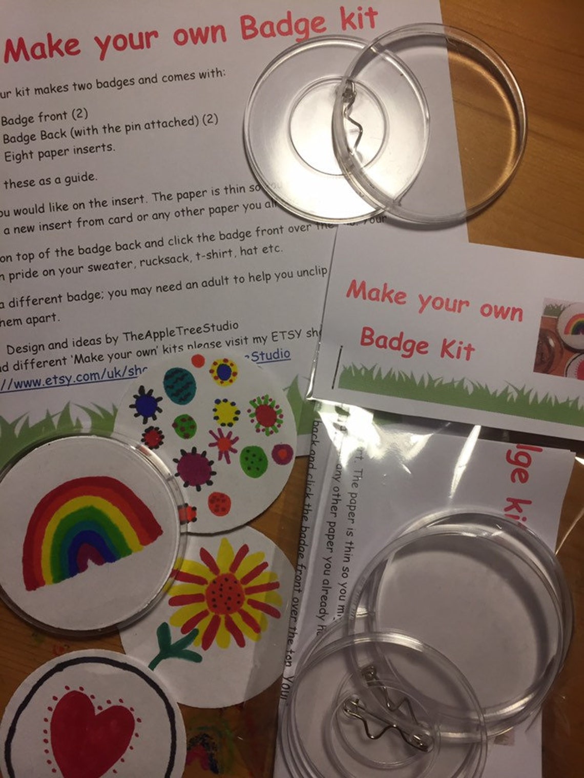 Make Your Own Badge Kit Makes Two Badges Etsy UK