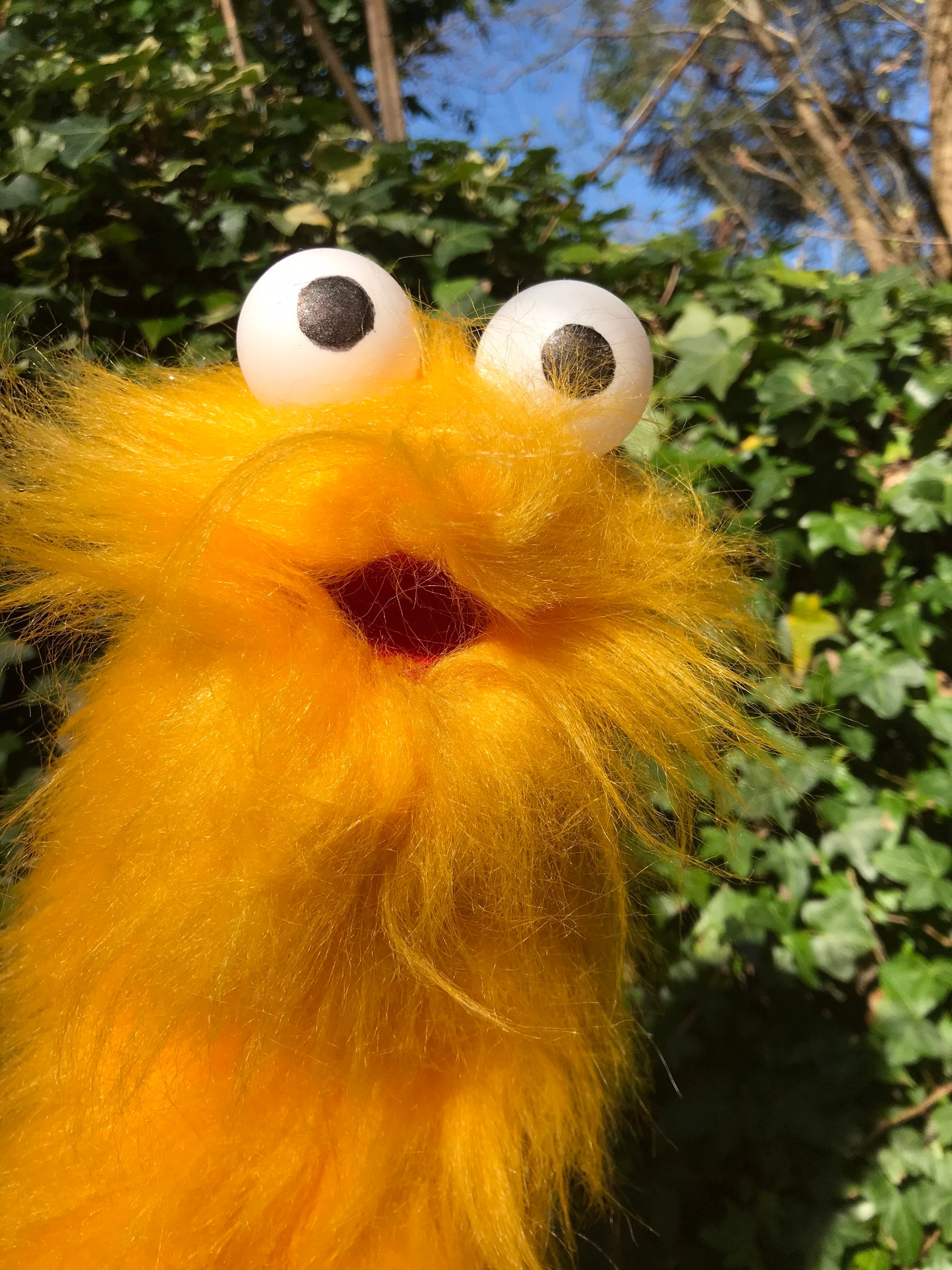 Make Your Own Fluffy Hand Puppet Kit Golden Sunshine Yellow Etsy