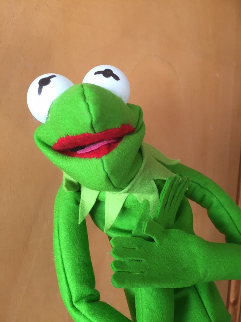 Make your own green frog Kermit style Hand Puppet a | Etsy