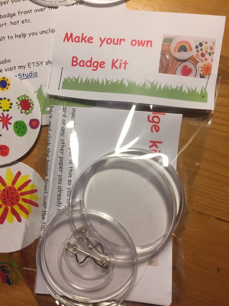 Make Your Own Badge Kit Makes Two Badges Etsy UK