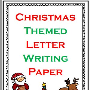 Christmas Themed Letter Writing Paper