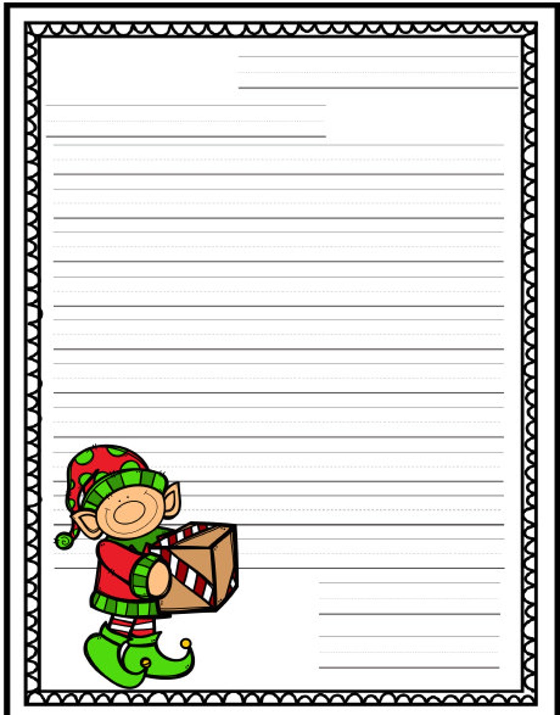Christmas Themed Letter Writing Paper - Etsy