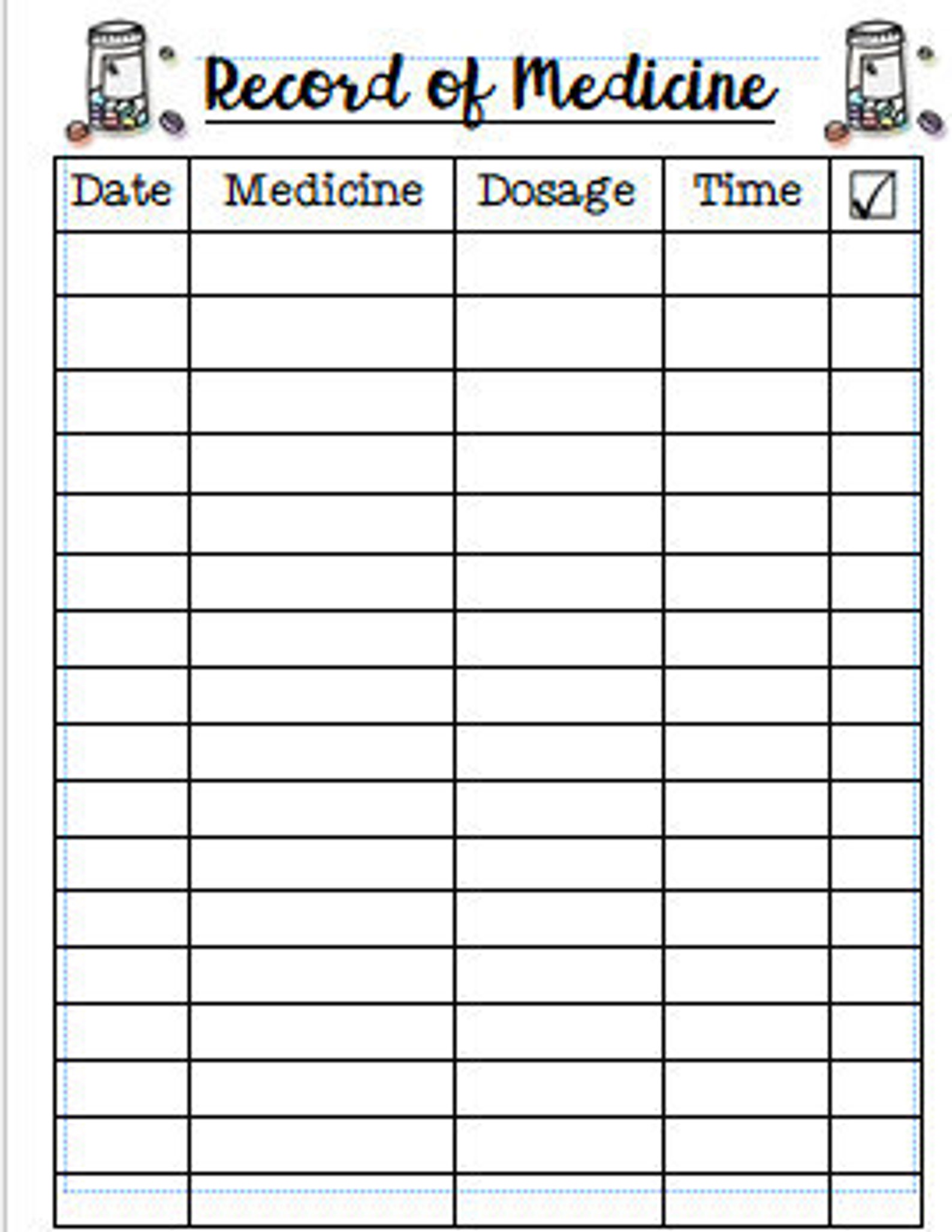 Medicine Log Etsy