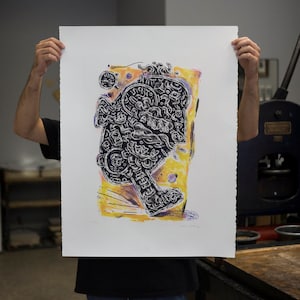 Limited edition 4 colors original lithograph, edition of 25