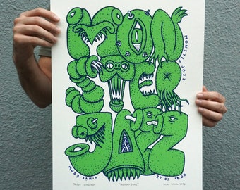 サックス シルクスクリーン ポスター グラデーション 12.4