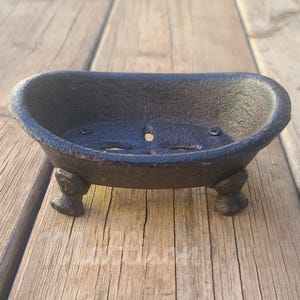 Claw Foot Cast Iron Metal Bathtub Shaped Soap Dish
