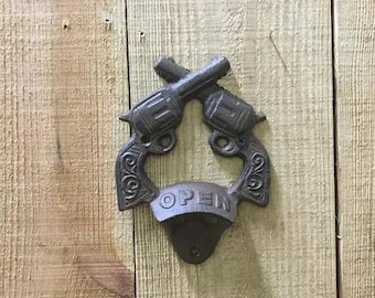 Cast Iron Pistol Bottle Opener
