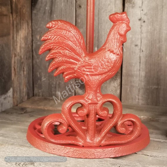 Red rooster outlet paper towel holder