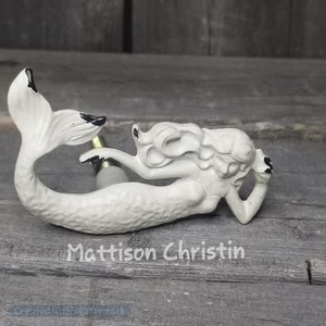 2 Mermaid Cast Iron Drawer Dresser Pull Nautical Themed Decor Handle