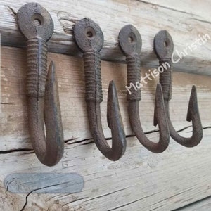 Fishing Style Hook, Lake House Hook, Fishing Style Metal Hook, Wall Hook,  Towel Hook, Lake House Decor, Fishing, Beach House Decor, 