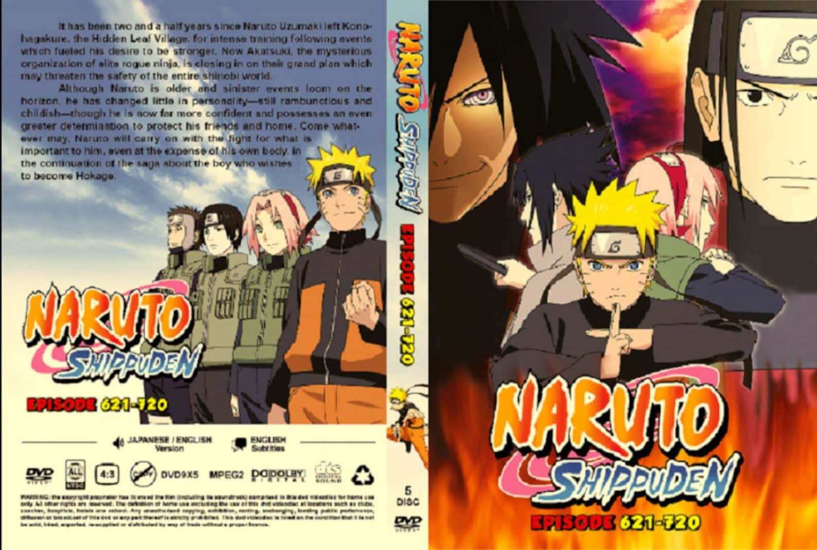 Anime DVD Naruto Shippuden Season 1 & 2 episode 1720 End Etsy