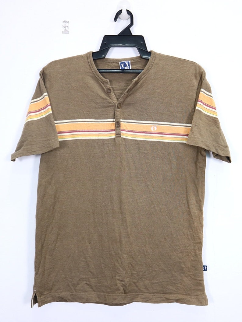 Vintage Hang Ten T Shirt Half Button Small Embroidery Logo | Etsy