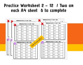 math drills multiplication worksheets printable worksheets etsy india
