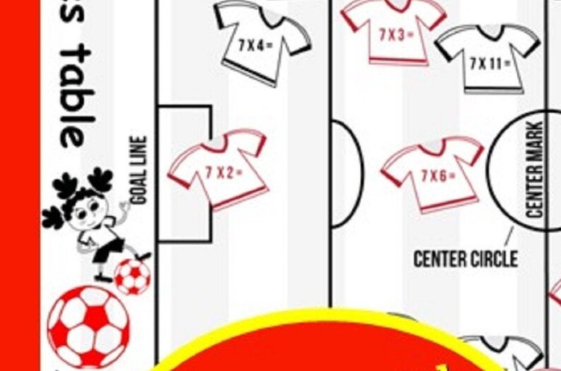 Multiplication Football Game/ Kids Printable Games/ Kids Etsy UK