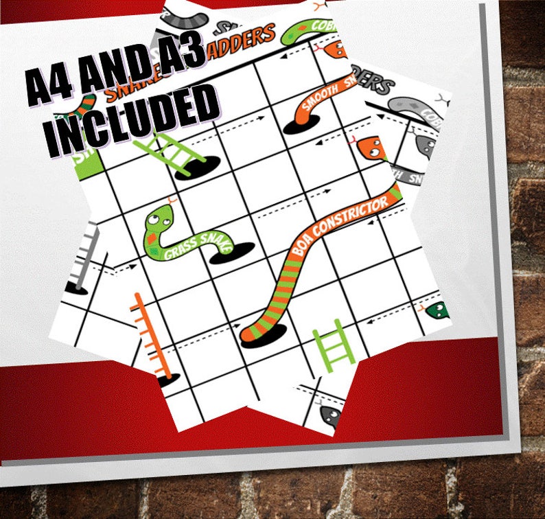 Blank snakes and ladders template